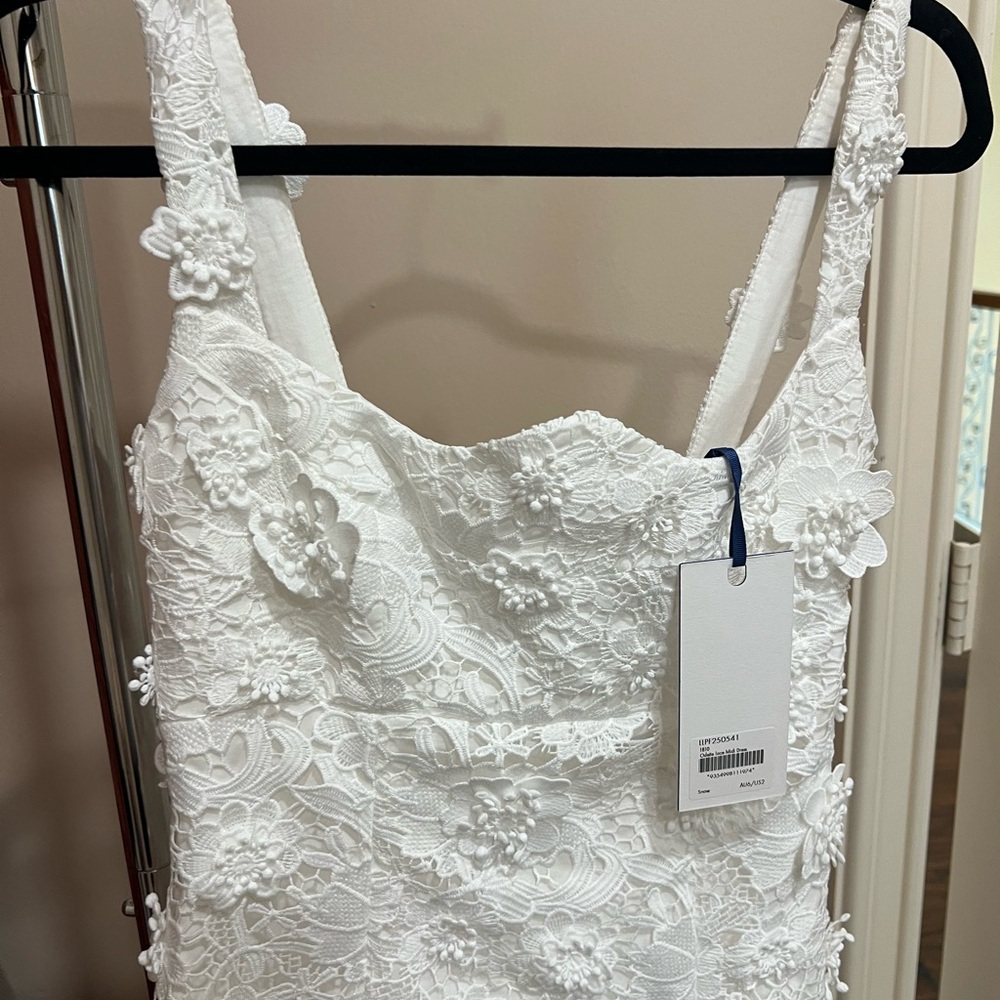 Leo Lin Odette Lace Midi Dress Size 2 - Picture 3 of 8